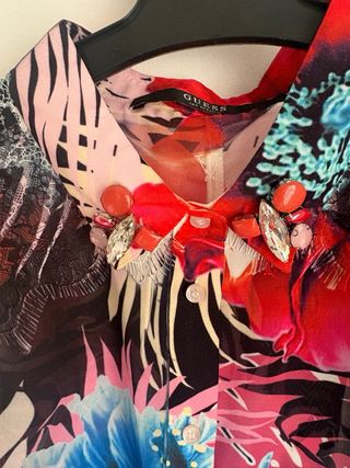 Blusa Guess Estampada Floral Talla M