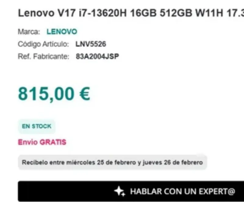 Ordenador portátil Lenovo V17 afbeelding 5