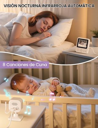 Vigilabebés Cámara y Pantalla IPS 2.8