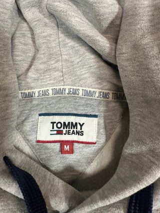 Sudadera Tommy Jeans Gris Logo Talla M