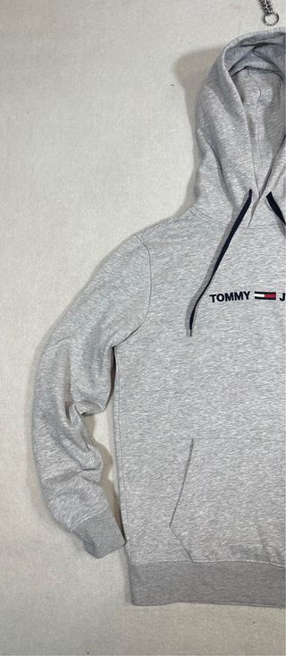 Sudadera Tommy Jeans Gris Logo Talla M