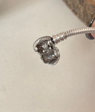 Pulsera Pandora Corazón Pave Plata