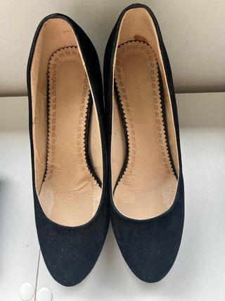 Zapatos Dunhai Negros Talla 40 Terciopelo