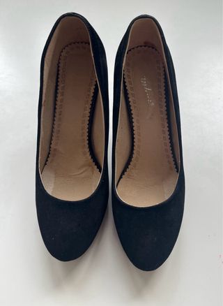 Zapatos Dunhai Negros Talla 40 Terciopelo