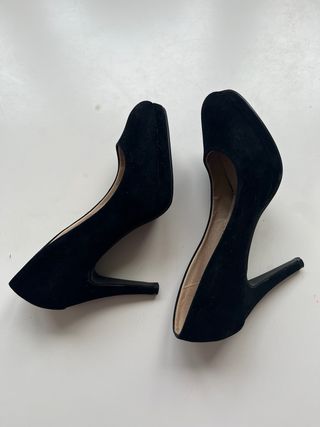 Zapatos Dunhai Negros Talla 40 Terciopelo