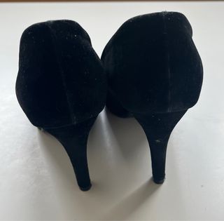 Zapatos Dunhai Negros Talla 40 Terciopelo