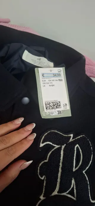 Chaqueta niño piel negra y marrón Talla 11.12 años