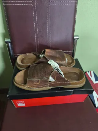 Sandalias de piel Yokono Marrón Hombre