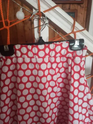 Falda flamenca niña lunares roja talla 8/10