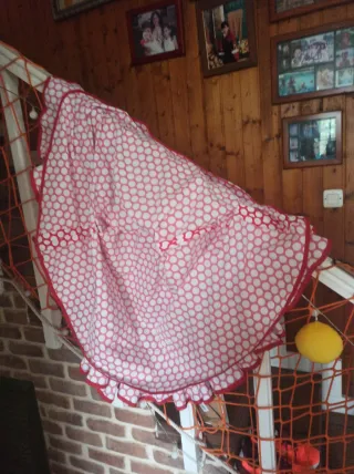 Falda flamenca niña lunares roja talla 8/10