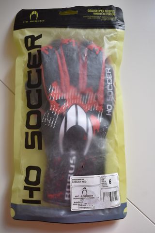 Guantes de portero Ho Soccer Rojos, niño. Talla 6.