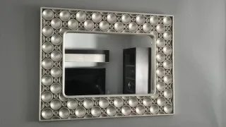 Espejo decorativo marco plateado