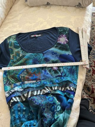 Vestito Desigual Viscosa e Tulle Stampato