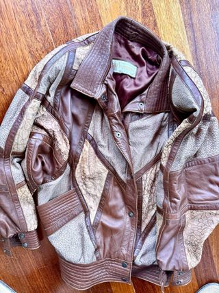 Chaqueta Piel Vintage Oversize original