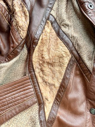 Chaqueta Piel Vintage Oversize original