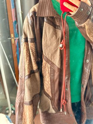 Chaqueta Piel Vintage Oversize original