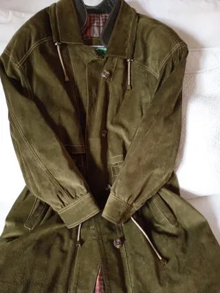Parka de piel TREN verde