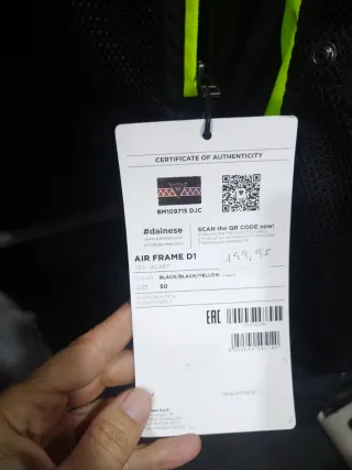 Chaqueta Dainese Verano Malla Negra/Neón