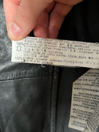 Chaqueta Biker Zara Piel Mujer Negra
