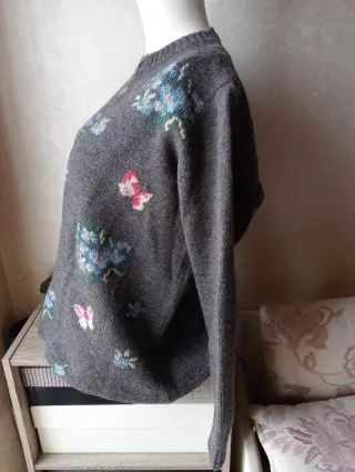 Golfino jacquard con zip - Vintage