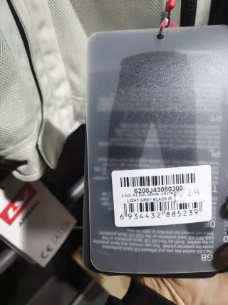 Chaqueta LS2 Verano Malla Negra y Blanca