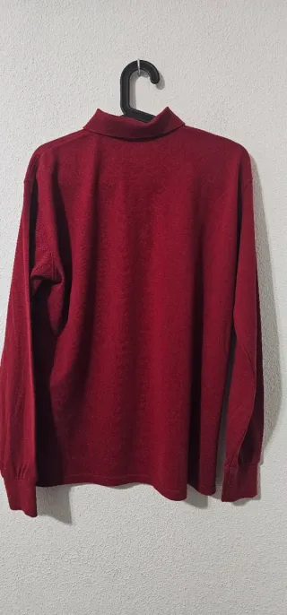 Polo Tommy Hilfiger Manga Larga Rojo