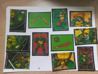 Lote Figura Tortugas Ninja 1988 + Cromos 2007