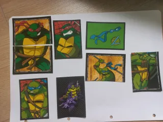 Lote Figura Tortugas Ninja 1988 + Cromos 2007