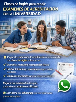 Clases de inglés para exámenes Cambridge.