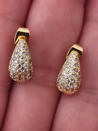 Pendientes Chapados Oro 18k Circonitas