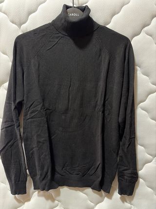 Jersey zara cuello alto negro