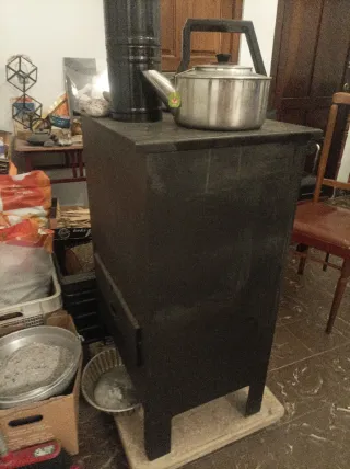 Estufa de leña con horno