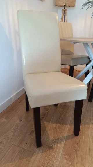 Sillas Comedor Piel Sintética Beige