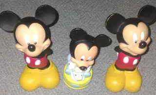 Lote 3 figuras Mickey Mouse antiguos