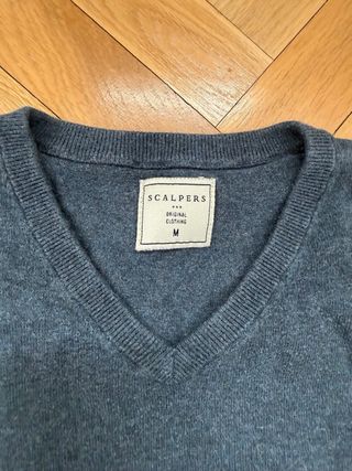 Jersey Scalpers V-Neck Azul Grisáceo Talla M