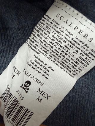 Jersey Scalpers V-Neck Azul Grisáceo Talla M