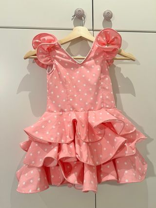 Abito Flamenco per Bambini a Pois Rosa