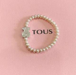 Pulsera Tous Oso Perlas Plata
