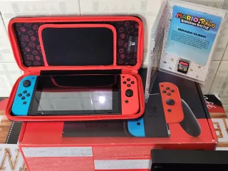 Nintendo Switch + Mario Rabbids +Custodia+SD 128gb