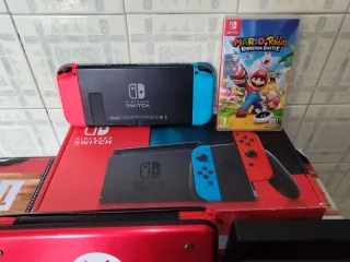 Nintendo Switch + Mario Rabbids +Custodia+SD 128gb