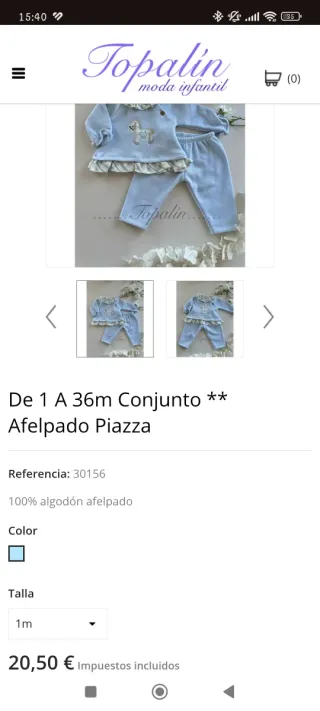 Conjunto bebé azul caballo