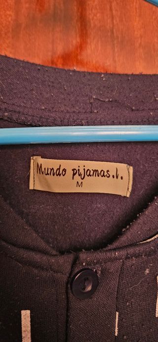 Camiseta pijama azul estampada