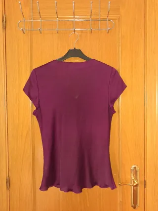 Blusa elegante romantica cortada al bies