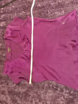 Blusa elegante romantica cortada al bies