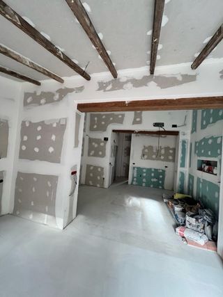 Pladur terminado masiyado ,lijado sin pintar