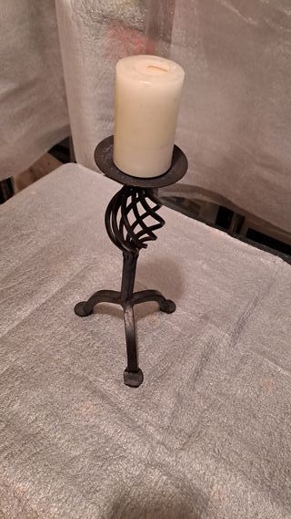 Porta Candela Ferro Battuto Artigianale