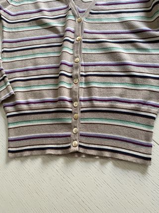 Cardigan ROMEO GIGLI Beige/Viola Tg. S