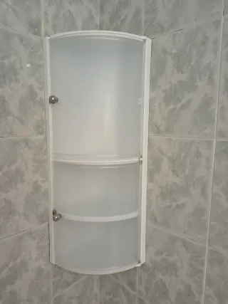 2 Estanterías Esquineras Baño Plástico