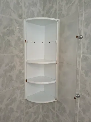 2 Estanterías Esquineras Baño Plástico