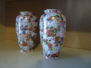 Coppia vasi porcellana giapponese vintage